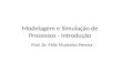 Modelagem e Simulação de Processos - Introdução Prof. Dr. Félix Monteiro Pereira
