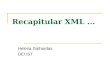 Recapitular XML... Helena Galhardas DEI IST. Agenda Introdução ao XML Modelo de dados semi-estruturado XML Schema XML Namespaces