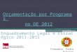 Orçamentação por Programas no OE 2012 Formador: Pedro Ribeiro Enquadramento Legal e Estratégico 2011-2015