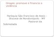 Drogas: promove e financia a violência Paróquia São Francisco de Assis – Diocese de Rondonópolis - MT Pastoral da Sobriedade