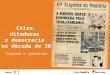 Esquema e conceitos Crise, ditaduras e democracia na década de 30