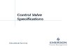 Educational Services Control Valve Specifications