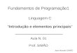 Fundamentos de Programação1 Aula N. 01 Prof. SIMÃO Jean Marcelo SIMÃO Linguagem C “Introdução e elementos principais”