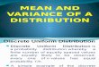 Variance and mean of a distribution powerpoint presentation