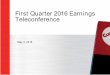 Cummins Inc-First Quarter 2016 Earnings Teleconference