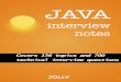 Java Interview Notes Covers 136 Topics and 700 Technical Interview Questions - Jolly M