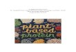 Nutrition Education Plant Based Protein