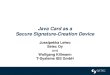 JavaCard as a SSCD