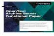 Opentext Archive Server 10 5 Functional Paper