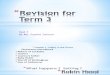 Revision for Term 3 Test 1