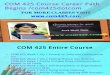 COM 425 Course Career Path Begins Com425dotcom