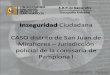 Inseguridad Ciudadana en la Jurisdicción de La Comisaria de Pamplona I