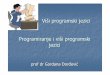 Visi Programski Jezici - Programiranje i Programski Jezici 1