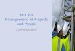 1 BE1018 Management of Projects and People Communication Rev a(1)