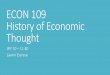Econ 109: History of Economic Thought