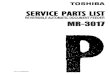 Toshiba MR 3017 RADF Service Parts List