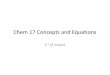 Chem 17 Concepts and Equations 1st LE Topics