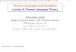 Formal Language Theory (Slides)