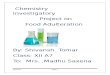 Chemistry Investigatory Project on FOOD ADULTERATION