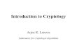 Arjen Lenstra Introduction to Cryptology