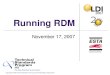 Running RDM LDI07 r2