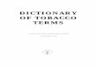 Dictionary of Tobacco Terms