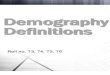 Demography Definitions