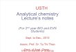 Lecture 4- Equilibrium Chemistry (4h)