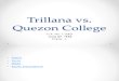 Trillana vs Quezon College