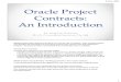 Project Contracts Introduction