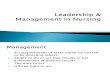 Leadership & Management in Nursing