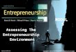 assessing the Entrepreneurship Environment