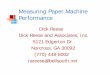 Measuring Paper Machine Performance