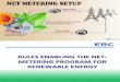Rules Enabling TheNet-Metering Program For Renewable Energy