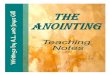The Anointing - Teaching Notes
