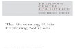 Conference Report for The Governing Crisis: Exploring Solutions