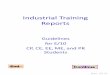 E10 CE CP EE ME PR Guidelines for Training Reports