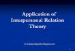 Application of Interpersonal Theory