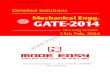 GATE 2014 Mechanical Engineering Keys & Solution on 15th (Morning Session)