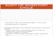 Audit of Inventory Cycle