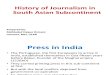 Journalism in South Asian Subcontinent
