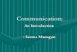 Communication - The Basics