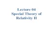 Special Theory of Relativity II