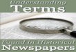 Understanding Newspaper Terms in Historical Newspapers