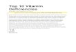 Top 10 Vitamin Deficiencies