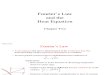 Fourier’s Law and the Heat Equation