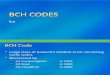 BCH Code & Reed Solomon Code