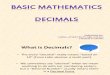 ~Basic Math~Decimals~