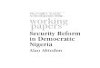 Securtity and Democracy in Nigeria