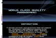 world class quality Management